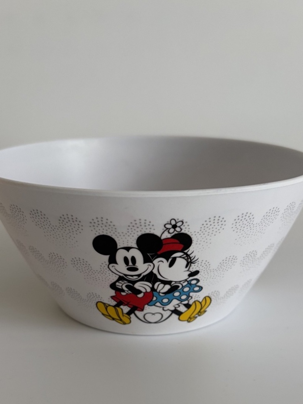 Disney Mickey & Minnie Mouse Melamine Cereal Serving Bowl 6" BPA Free